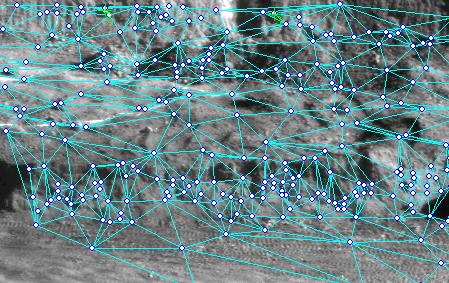 Computed 3D points and DTM Triangles